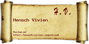 Hensch Vivien névjegykártya